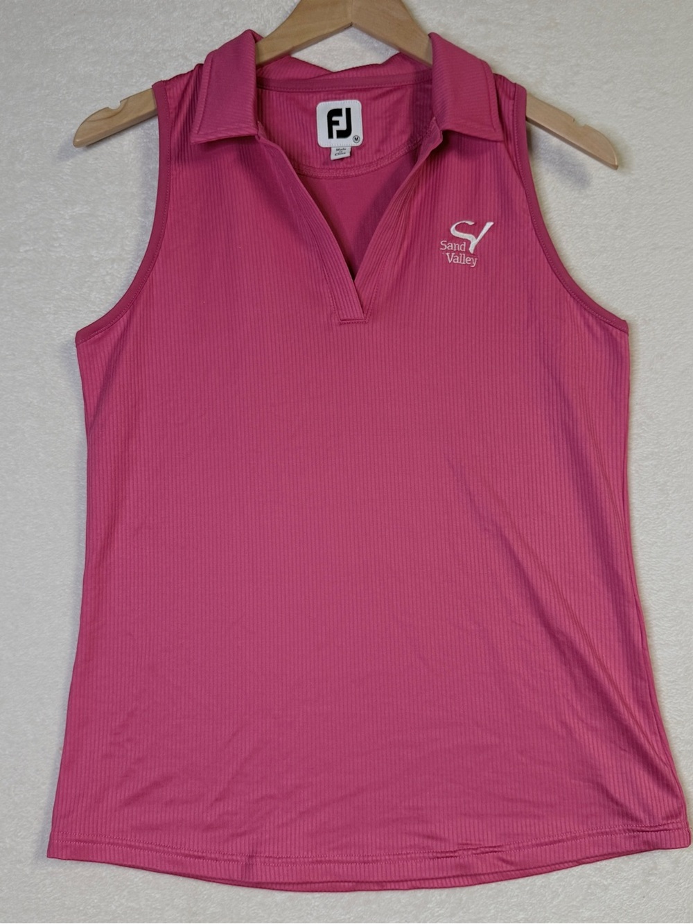FootJoy Sand Valley Sleeveless Polo Tank - Bright Pink